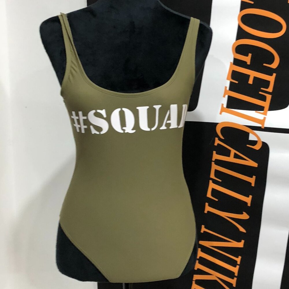 Olive Green #SQUAD Swimsuit